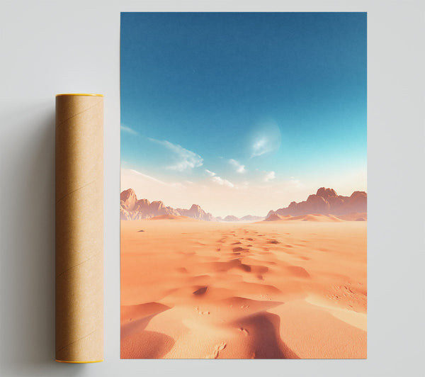 Orange Desert Dreamscape Poster