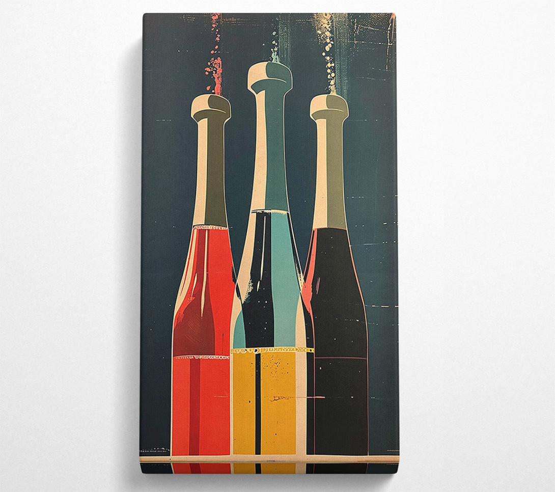  A Canvas Print of Bold Wine Bottles Canvas Art