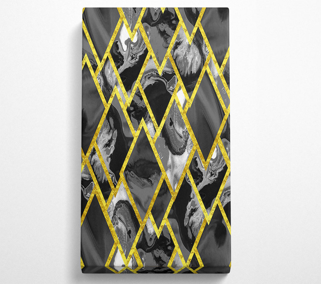  A Canvas Print of Black And Gold Diamonds Canvas Art