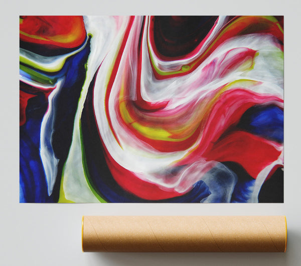 White Swirling Dreams Print