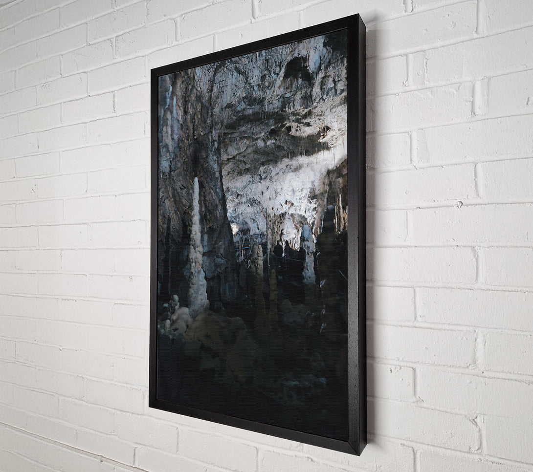  A Canvas Print of Gray Stalactites And Stone Canvas Wall Art