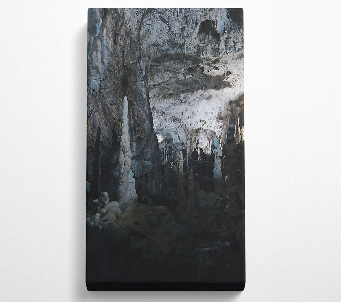  A Canvas Print of Gray Stalactites And Stone Canvas Wall Art