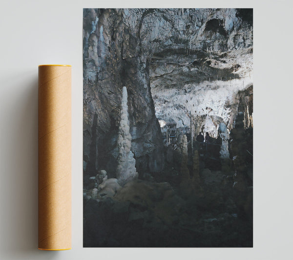 Gray Stalactites And Stone Giclee Print
