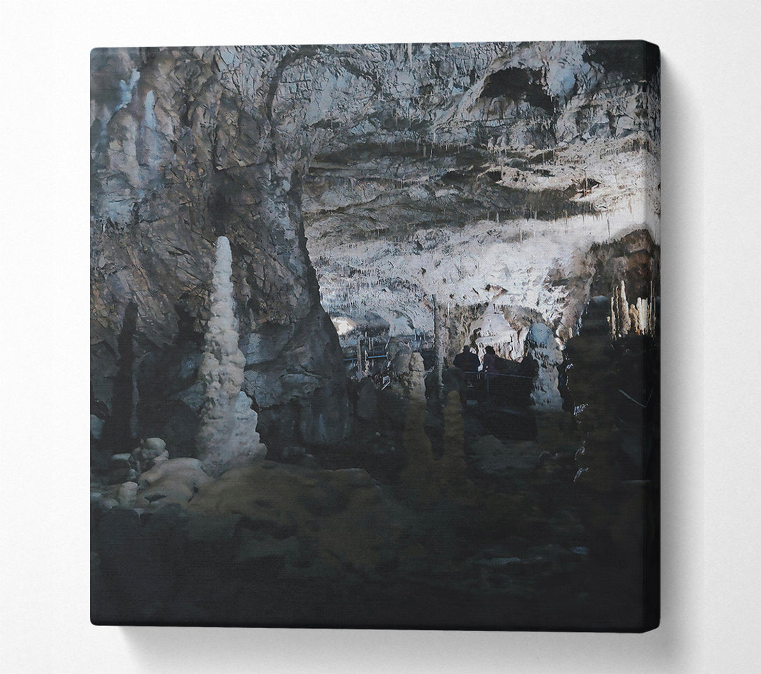  A Canvas Print of Gray Stalactites And Stone Canvas Wall Art