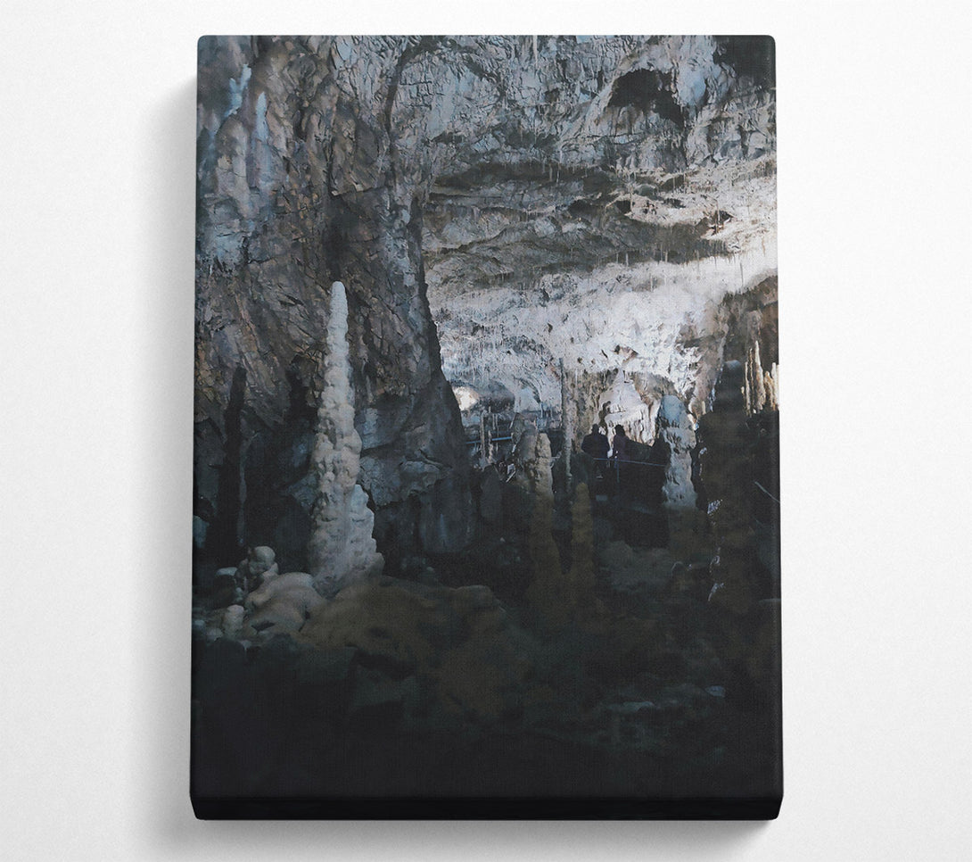  A Canvas Print of Gray Stalactites And Stone Canvas Wall Art