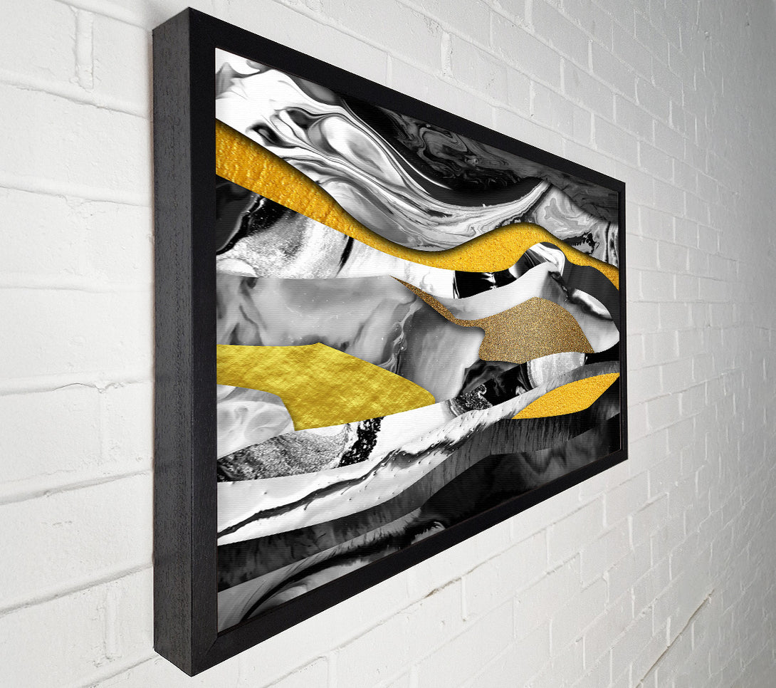  A Canvas Print of Golden Marble Swirls Canvas Print