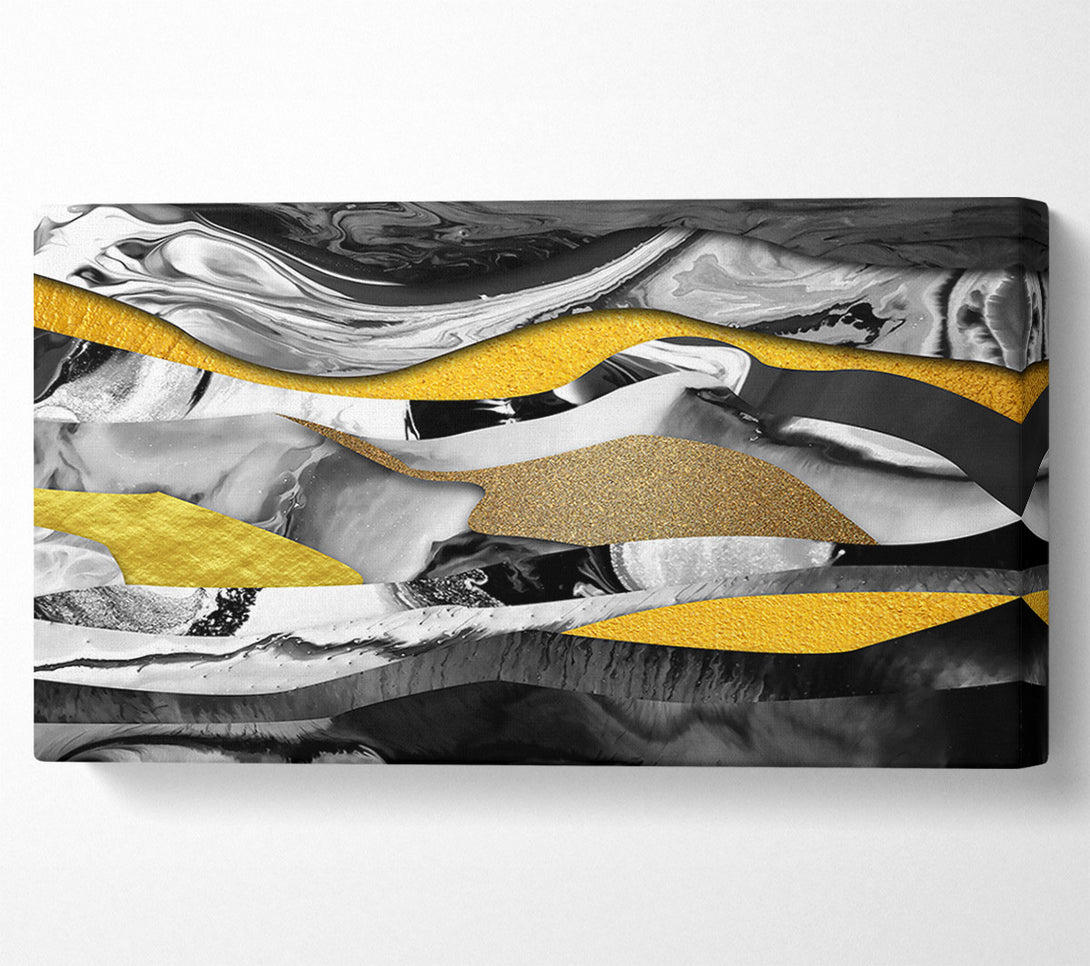  A Canvas Print of Golden Marble Swirls Canvas Print