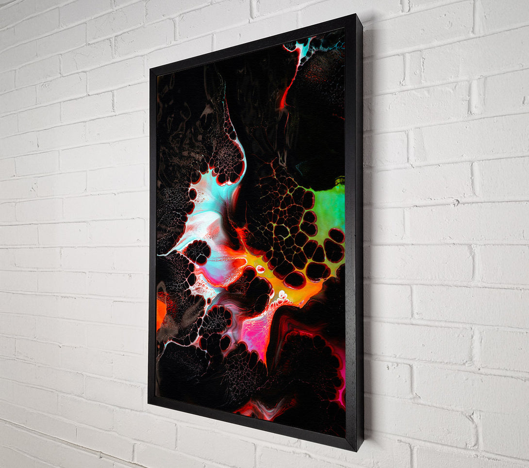  A Canvas Print of Black And Vivid Swirls Canvas Art