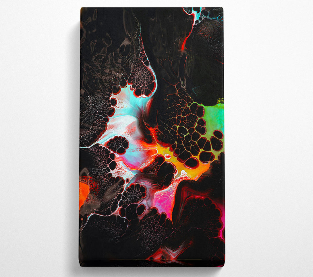  A Canvas Print of Black And Vivid Swirls Canvas Art