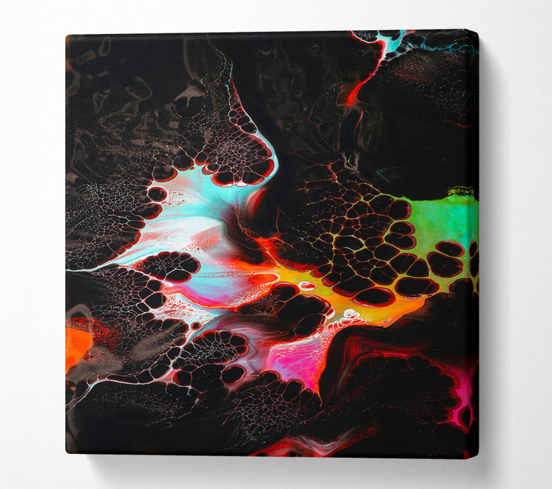  A Canvas Print of Black And Vivid Swirls Canvas Art