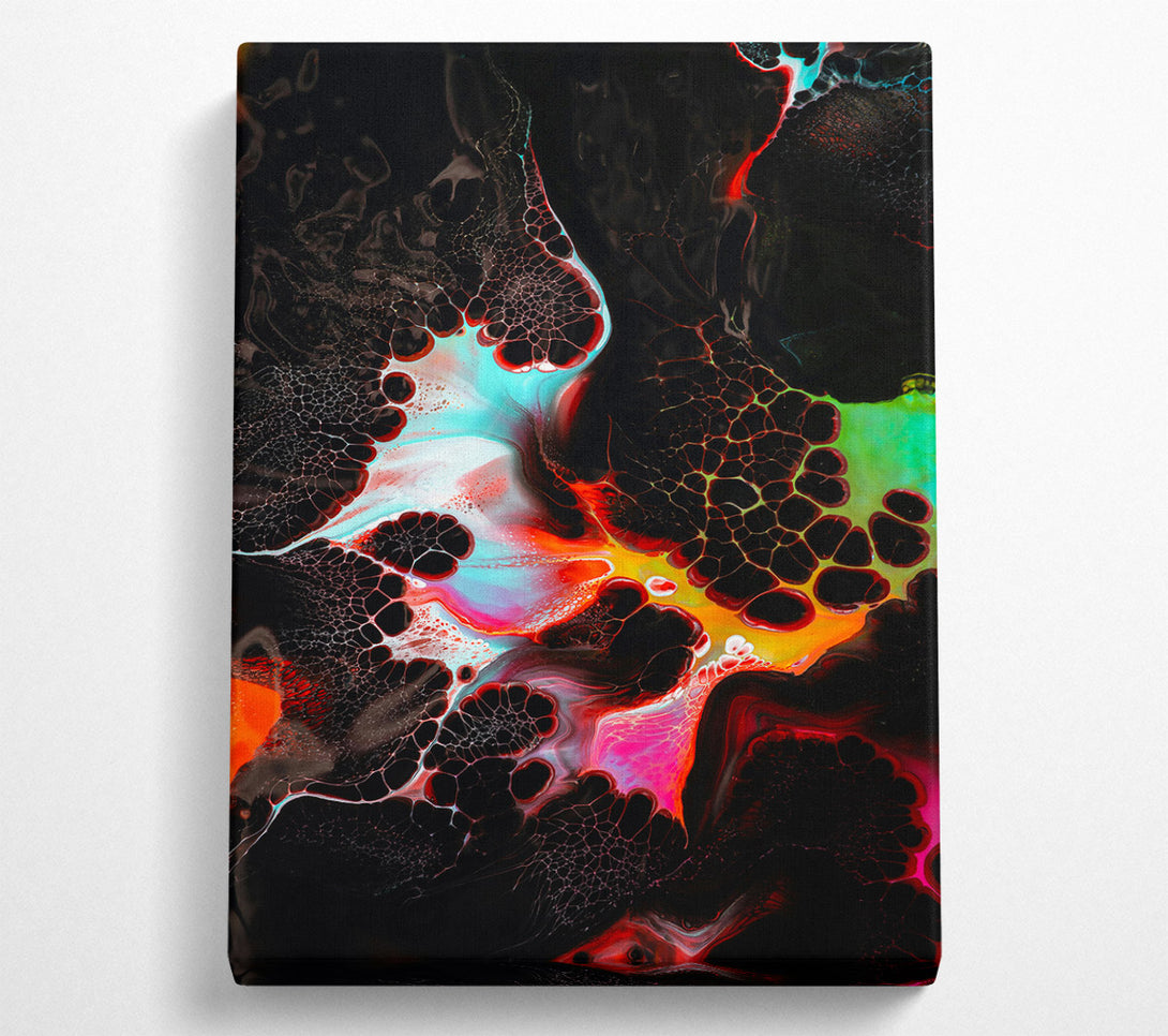  A Canvas Print of Black And Vivid Swirls Canvas Art