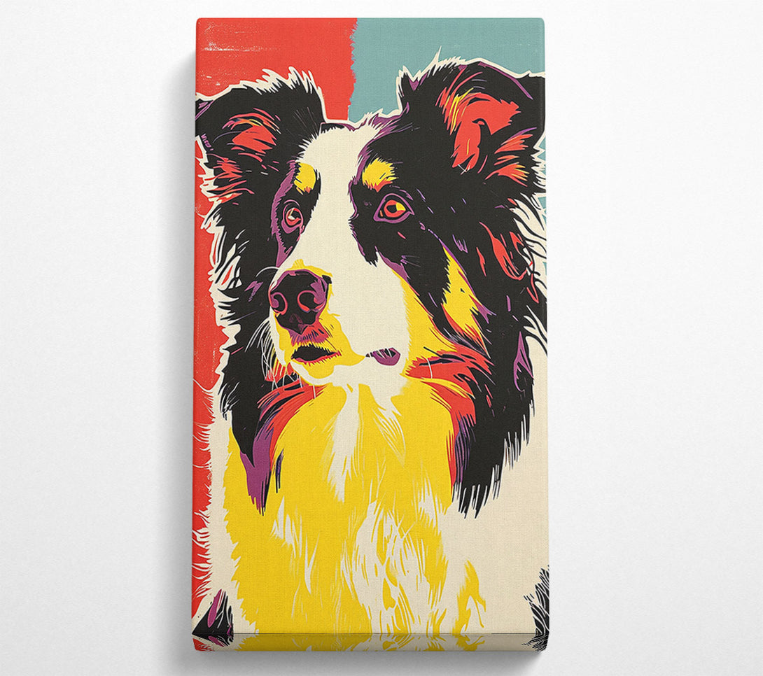  A Canvas Print of Border Collie Pop Art Canvas Wall Art