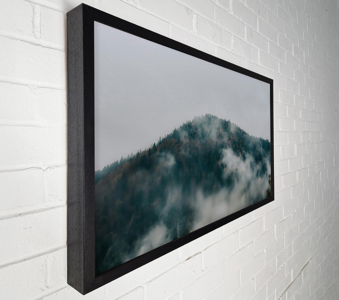  A Canvas Print of Gray Foggy Mountainside Canvas Wall Art