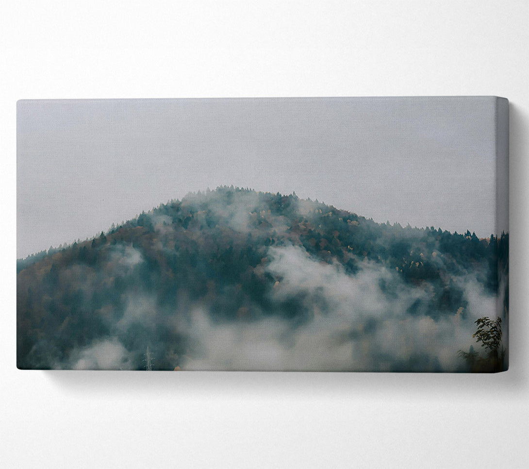  A Canvas Print of Gray Foggy Mountainside Canvas Wall Art