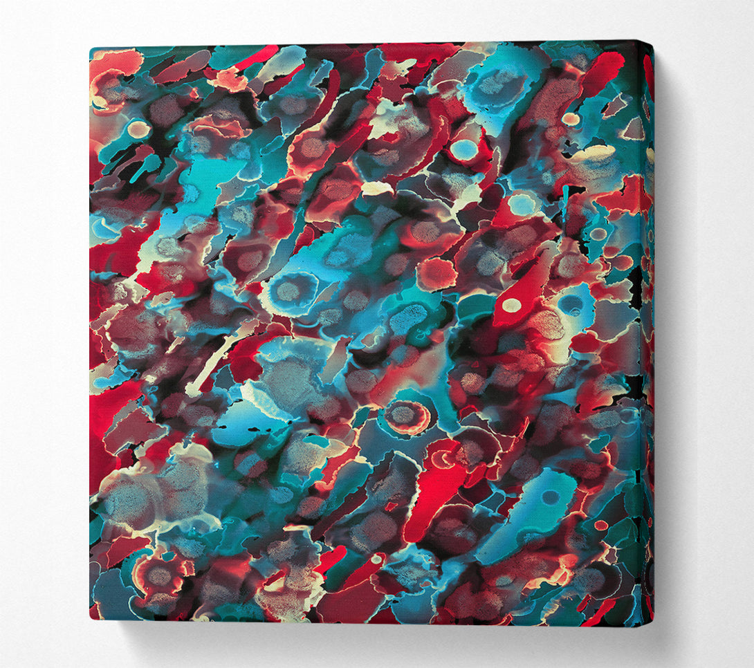 A Canvas Print of Crimson And Teal Dreams Canvas Wall Art
