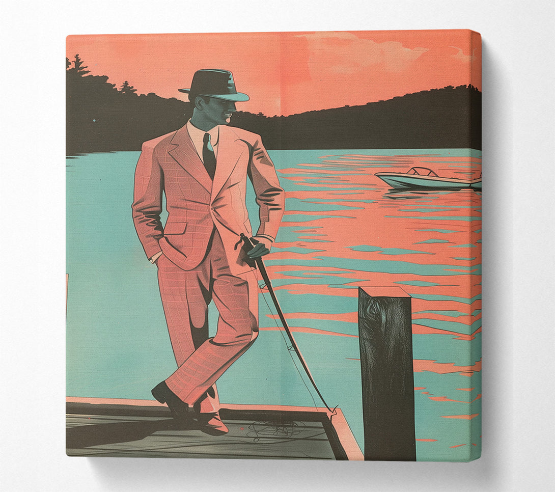  A Canvas Print of Bossman Fishing Canvas Wall Art