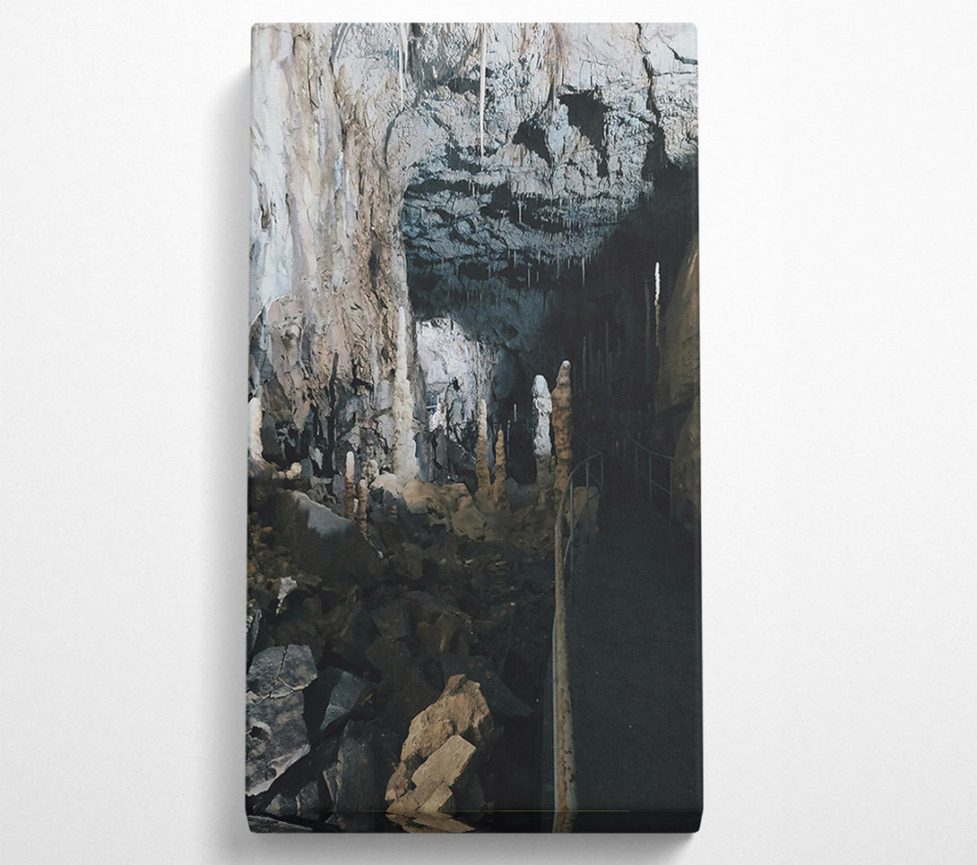  A Canvas Print of Gray Cave Passageway Canvas Print