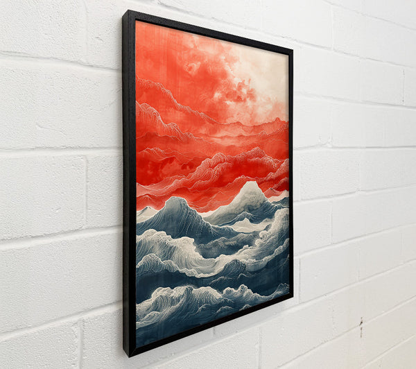 Crimson Waves Crashing