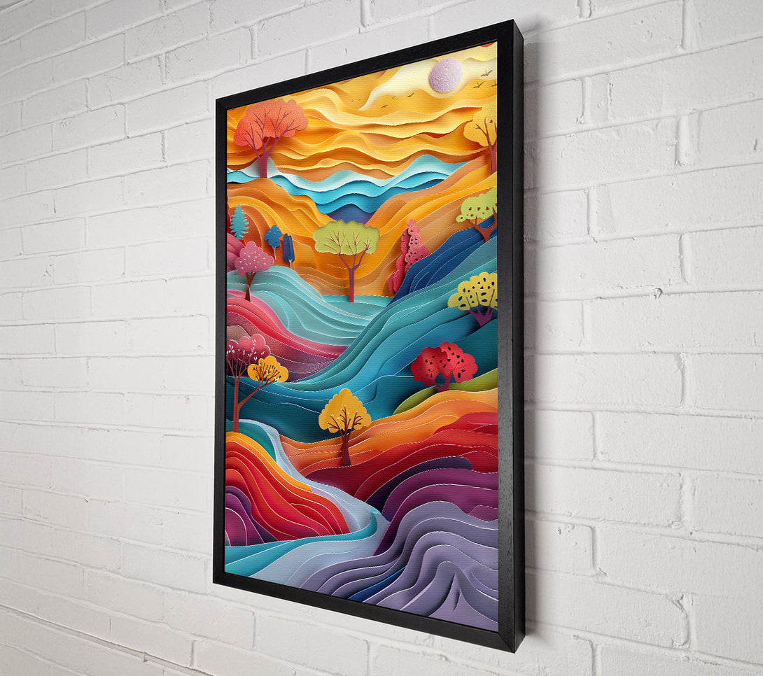  A Canvas Print of Azure Paper Hills Canvas Art