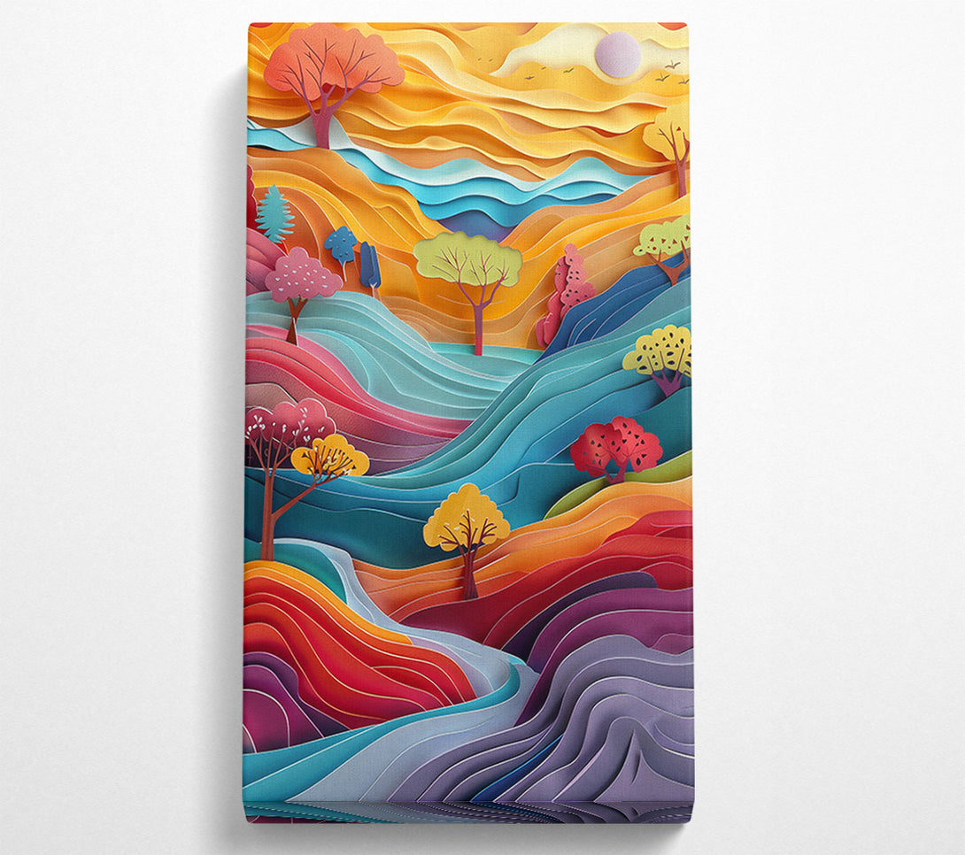  A Canvas Print of Azure Paper Hills Canvas Art