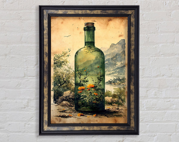Botanic Bottle Framed Print