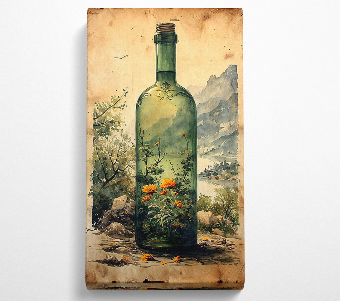  A Canvas Print of Botanic Bottle Canvas Print
