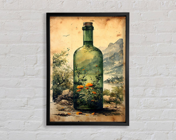 Botanic Bottle Framed Print