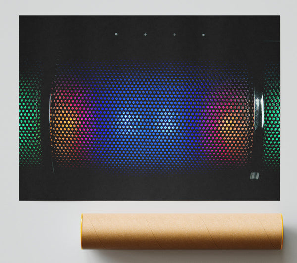 Blue Speaker Grid Giclee Print