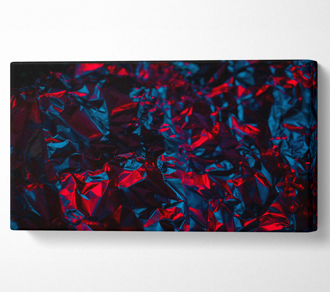  A Canvas Print of Crimson Crumpled Reflections Canvas Print