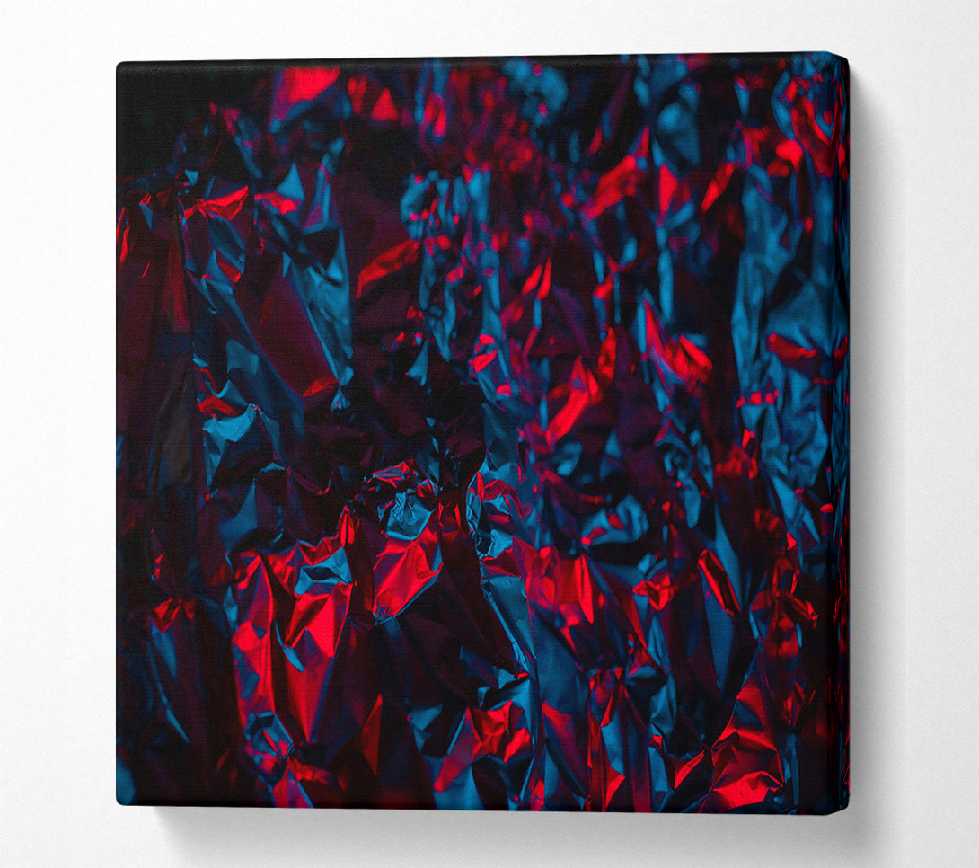 A Canvas Print of Crimson Crumpled Reflections Canvas Print