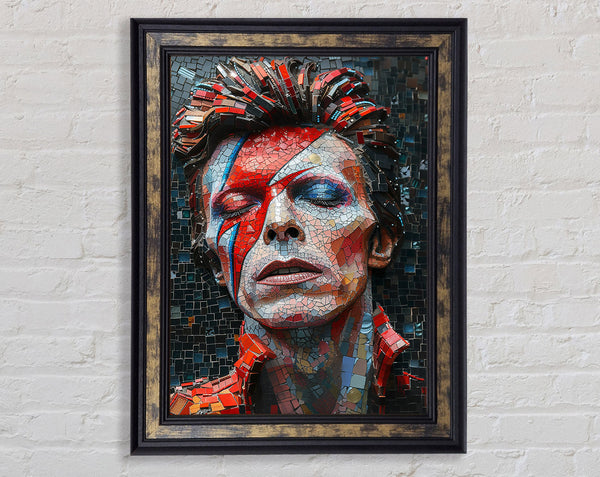 Bowie Mosaaic Framed Print