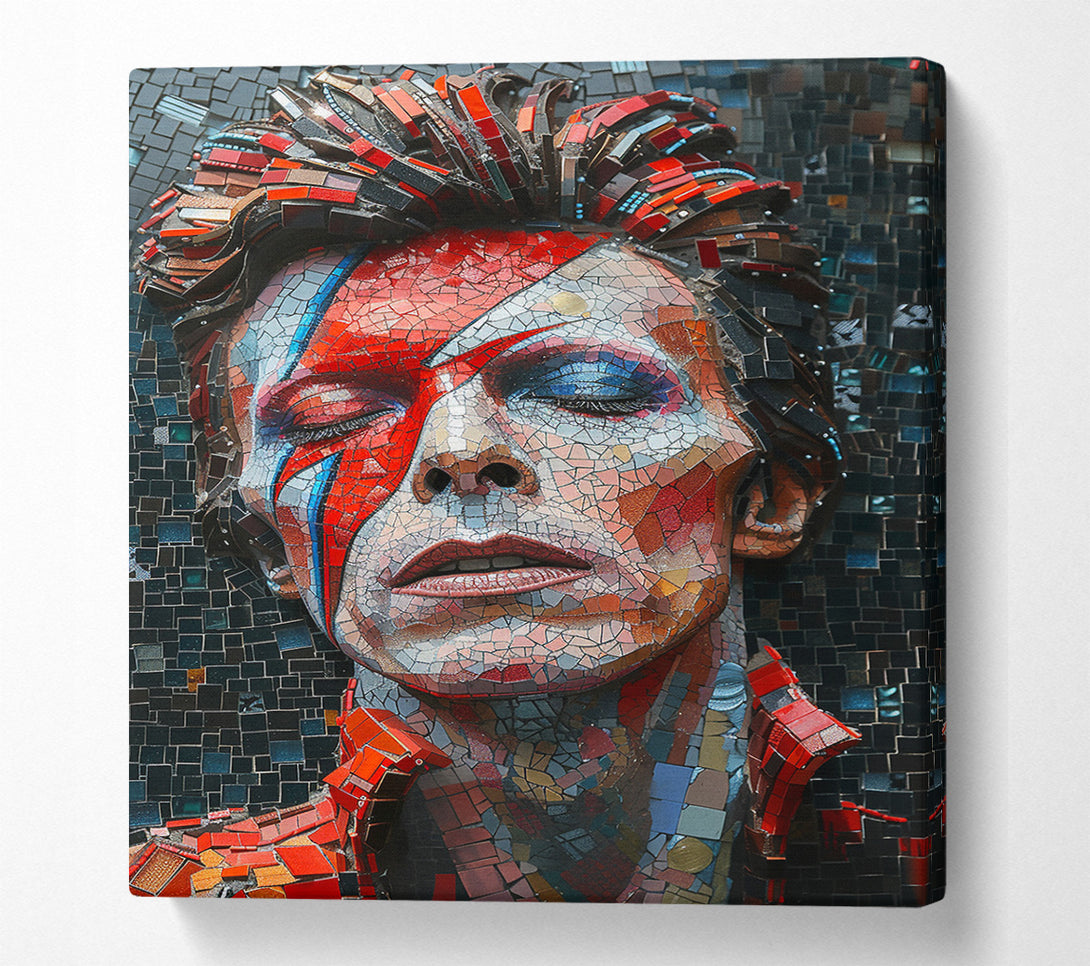  A Canvas Print of Bowie Mosaaic Canvas Print