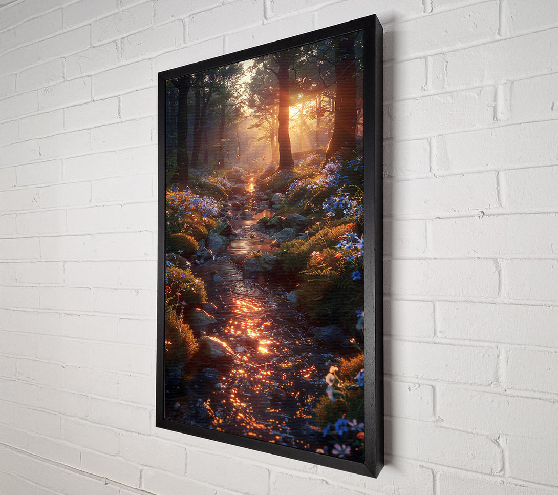  A Canvas Print of Golden Stream Of Light Canvas Wall Art