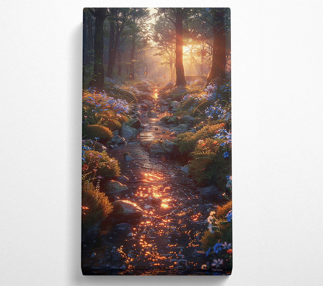  A Canvas Print of Golden Stream Of Light Canvas Wall Art