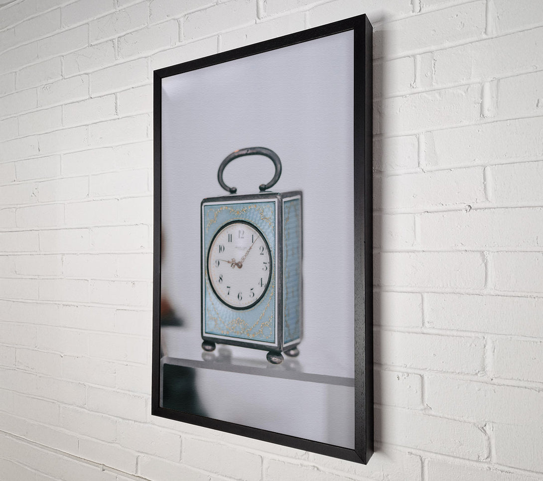  A Canvas Print of Pale Blue Antique Clock Canvas Art