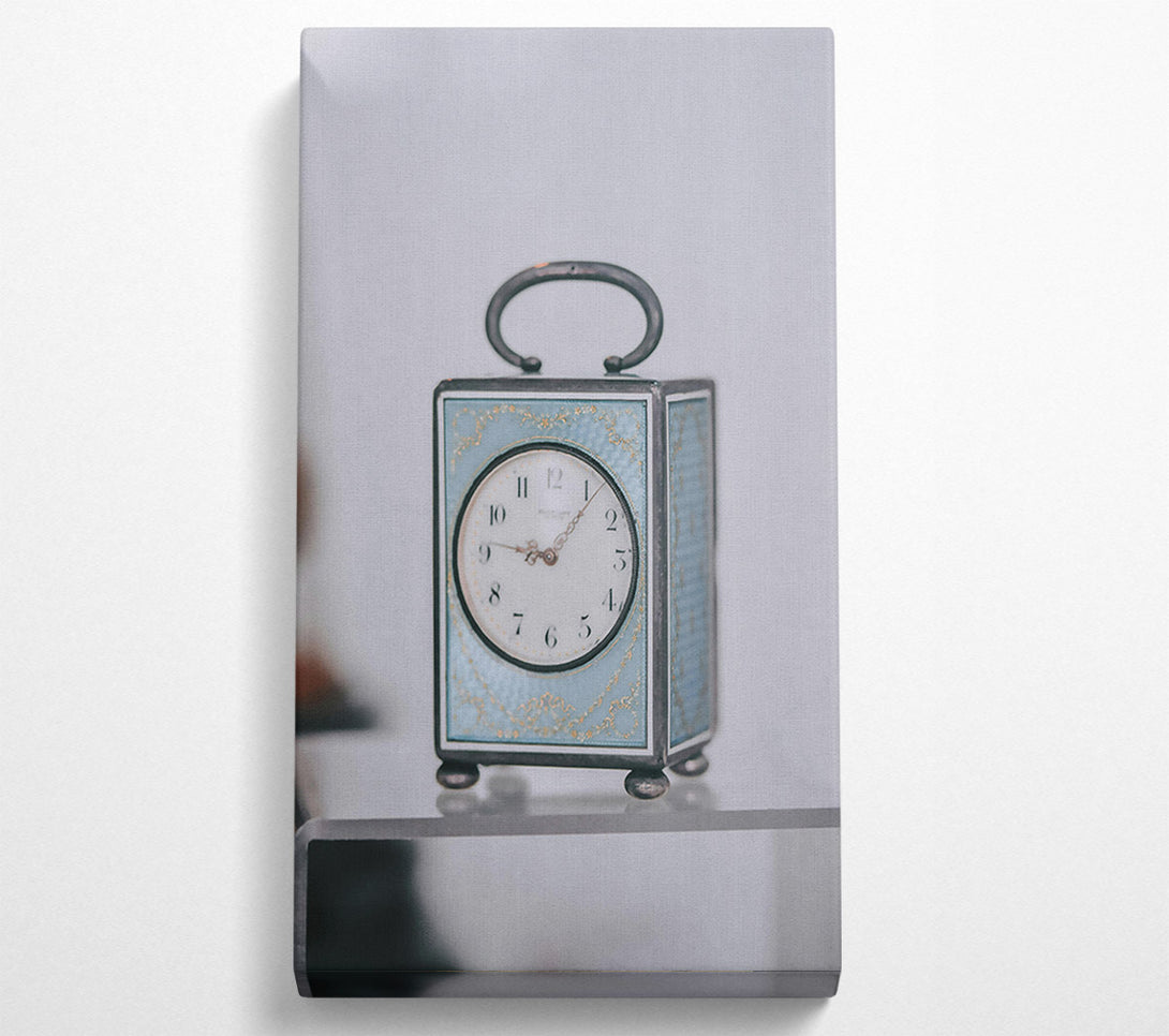 A Canvas Print of Pale Blue Antique Clock Canvas Art