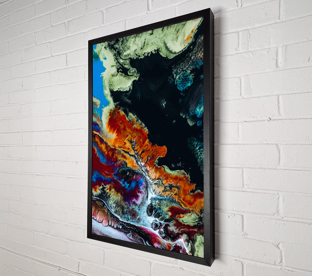  A Canvas Print of Crimson And Black Swirl Canvas Print