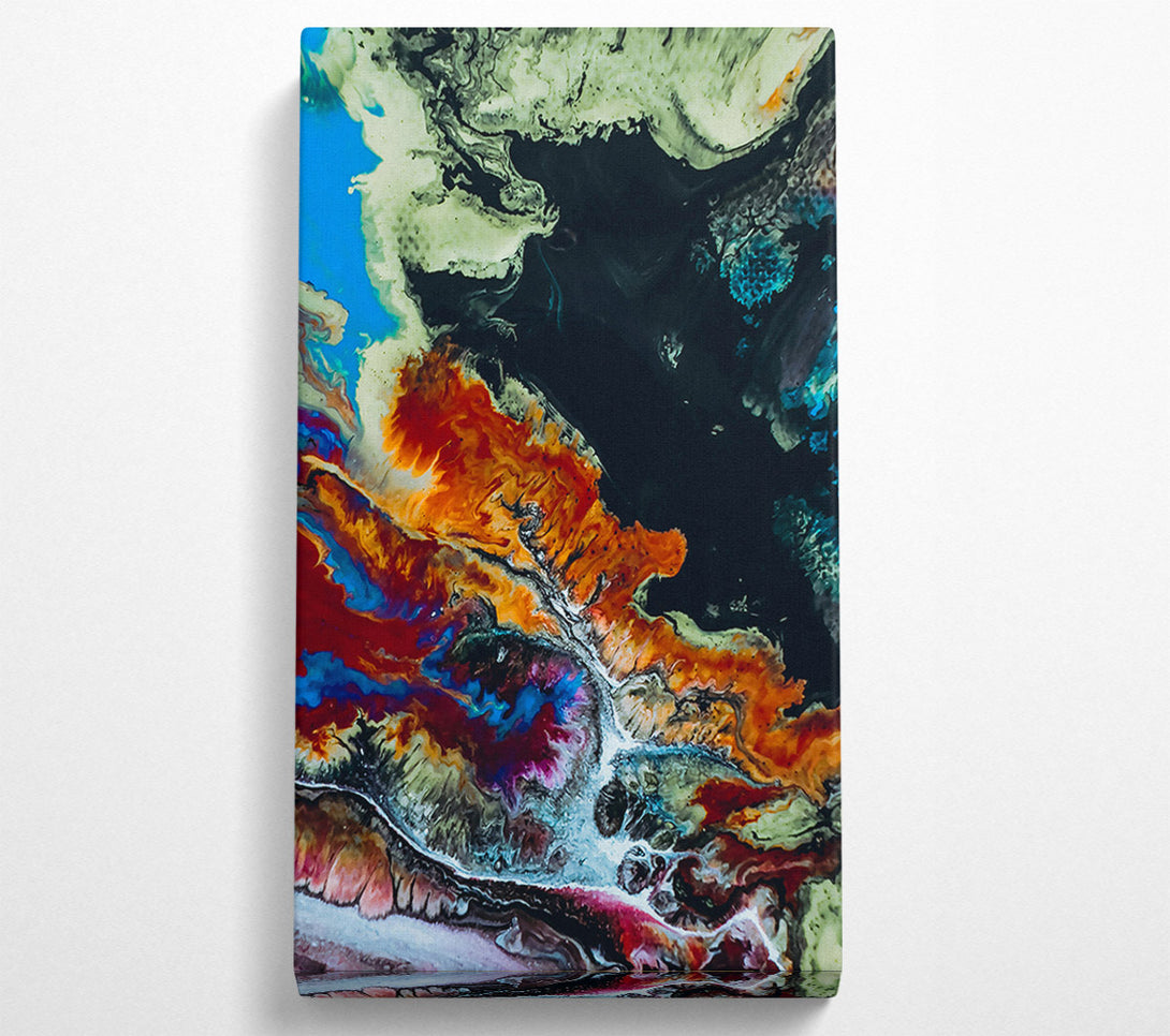  A Canvas Print of Crimson And Black Swirl Canvas Print