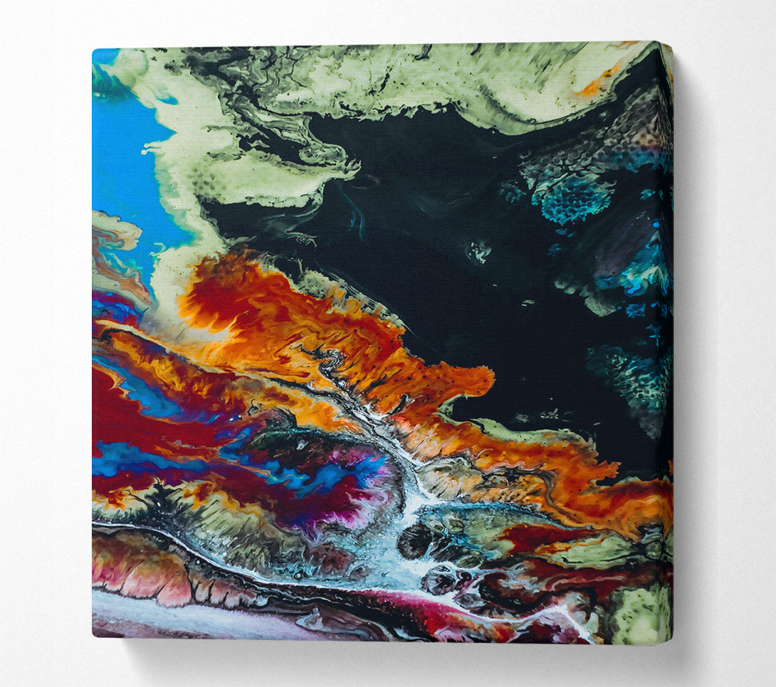  A Canvas Print of Crimson And Black Swirl Canvas Print