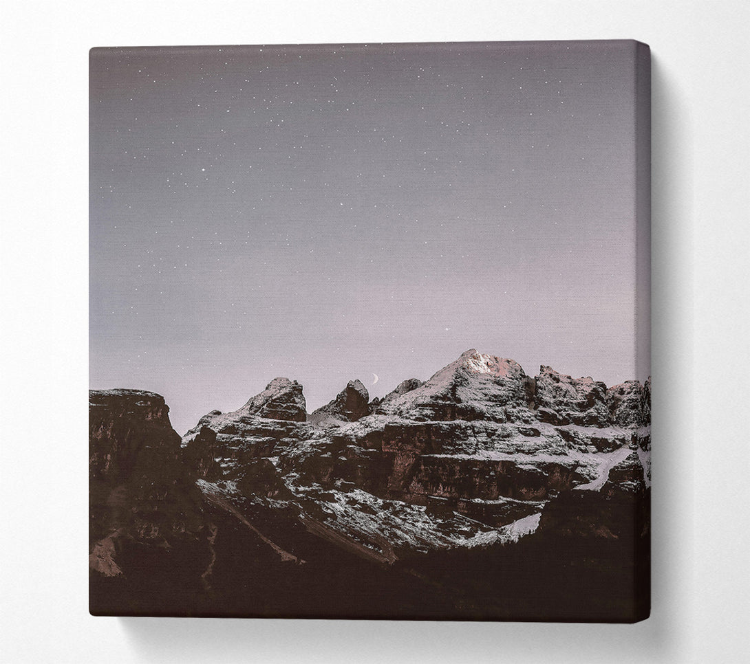  A Canvas Print of Lavender Night Peaks Canvas Art