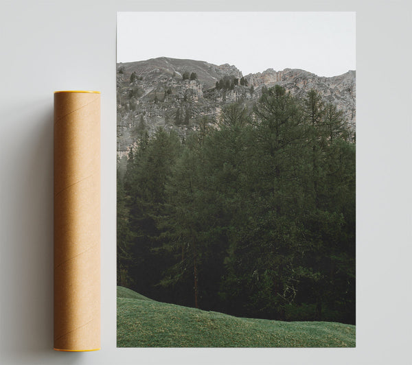 Emerald Mountain Shadows Poster