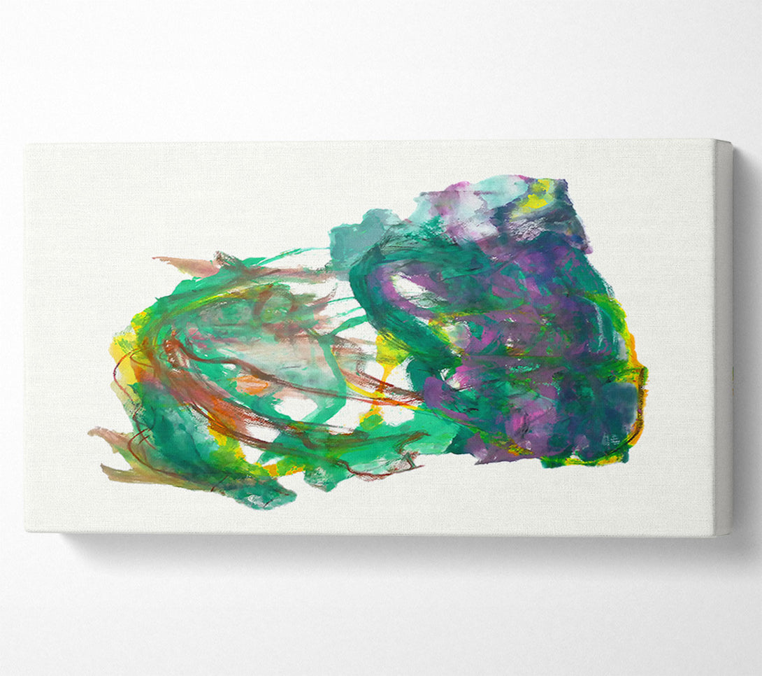  A Canvas Print of Emerald Swirls And Hues Canvas Wall Art