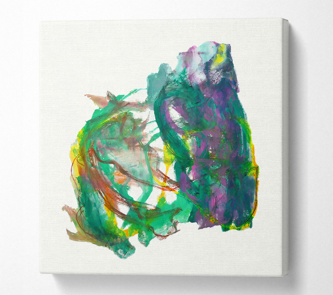  A Canvas Print of Emerald Swirls And Hues Canvas Wall Art
