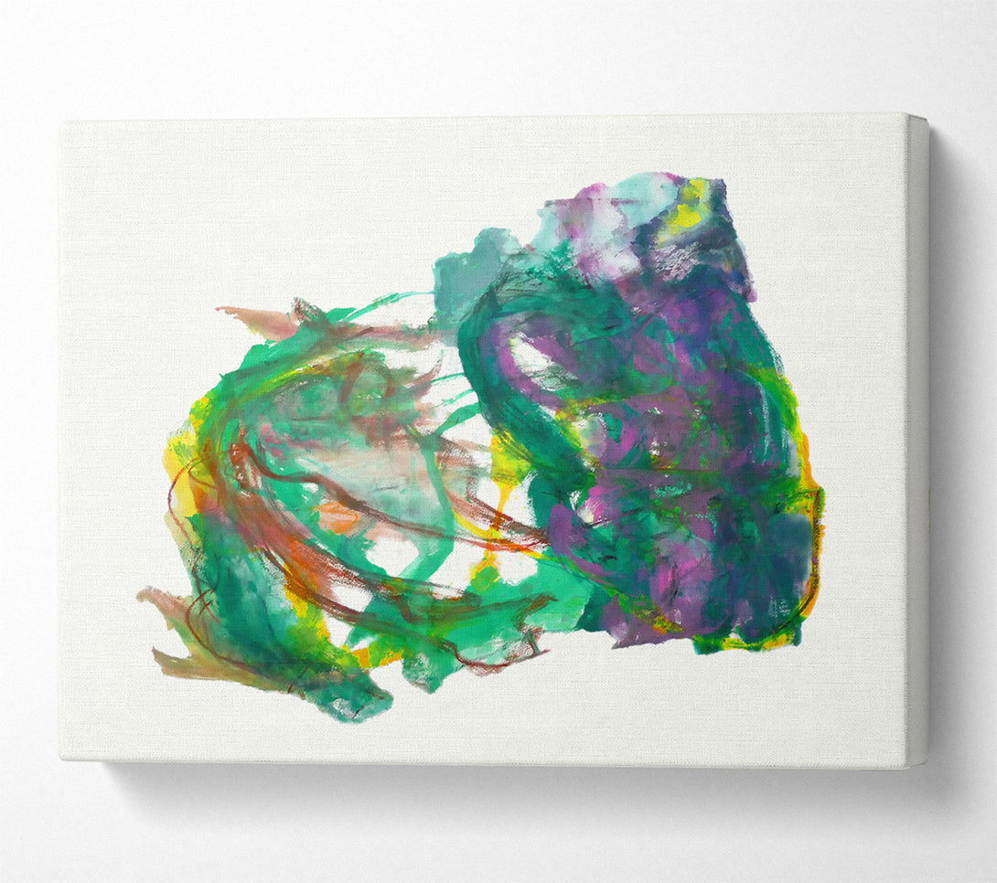 A Canvas Print of Emerald Swirls And Hues Canvas Wall Art