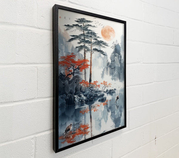 Orange Moon Reflections