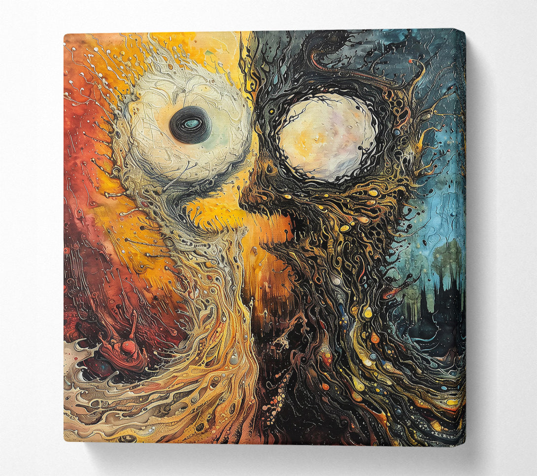  A Canvas Print of Golden Oceanic Embrace Canvas Art