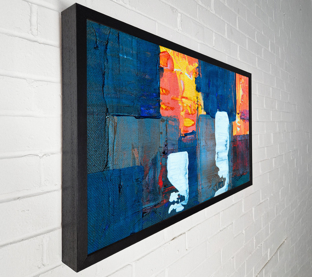  A Canvas Print of Azure And White Abstract Canvas Art