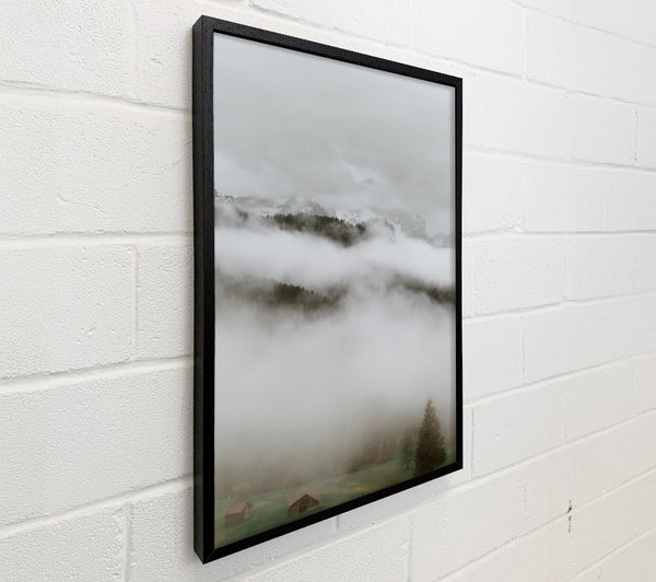 White Foggy Mountainscape