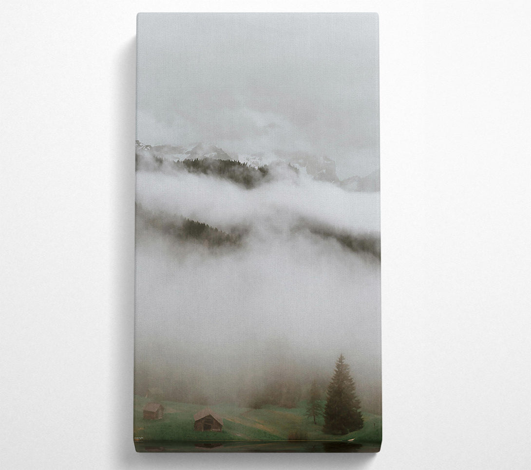  A Canvas Print of White Foggy Mountainscape Canvas Print
