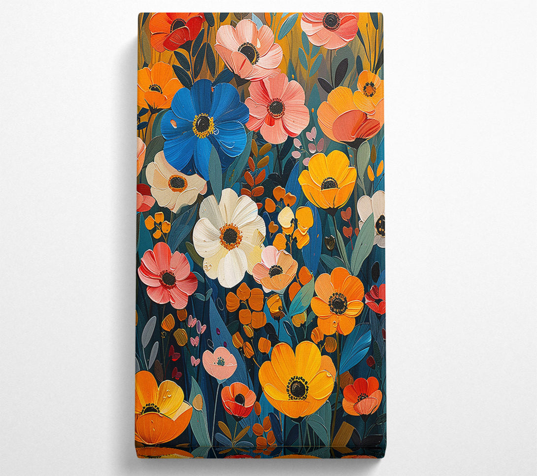  A Canvas Print of Bright Flower Meadow Canvas Wall Art